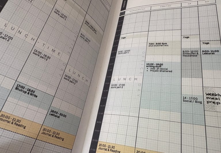 Timeboxing Methode Beispielansicht einer Kalenderwoche