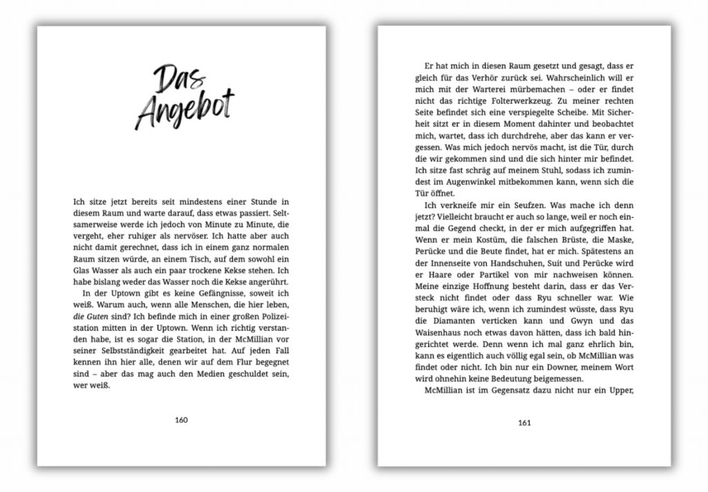 Buch schreiben: Buchsatz Beispielseiten aus Newton-down