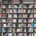 Großes Bücherregal mit vielen Büchern